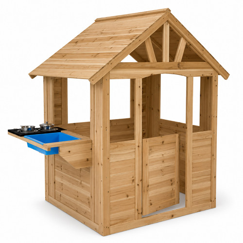 Wooden cubby house with - tp,