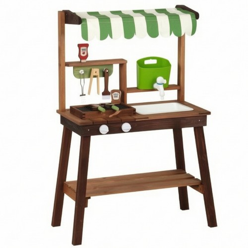 Wooden play kitchen - play,