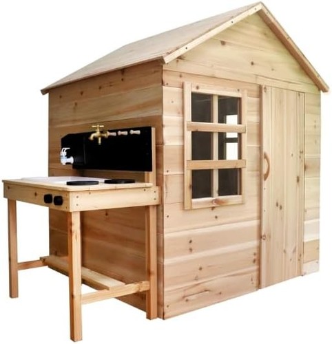 Large wooden kids playhouse - kids,